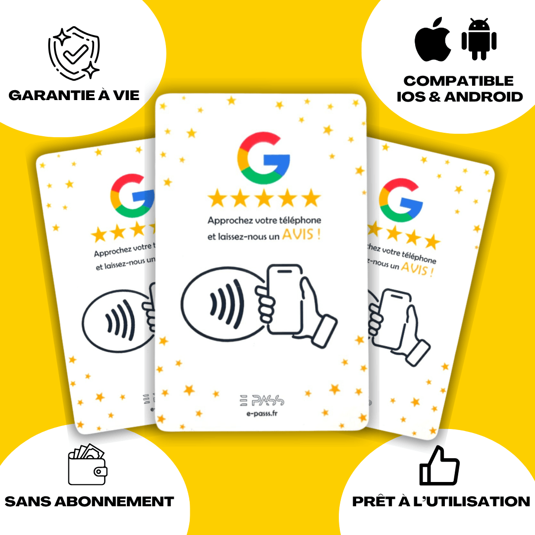 Carte Avis Google NFC E Pass Carte Avis Google NFC E Pass